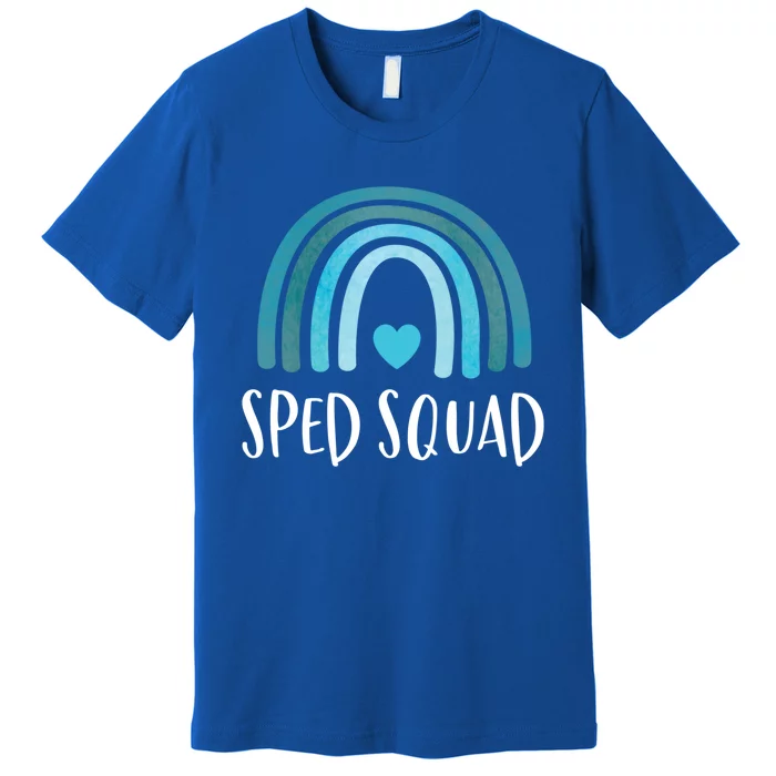 Sped Squad Boho Rainbow Teacher Special Education Funny Gift Premium T-Shirt