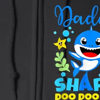 Shark Shirt Birthday  Dad  Daddy Birthday Kid Family Full Zip Hoodie