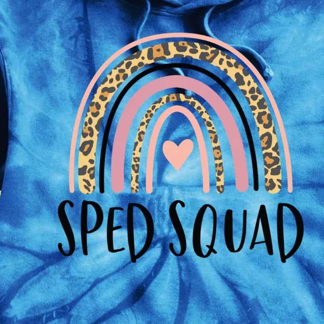 Sped Squad Boho Rainbow Teacher Special Education Cool Gift Tie Dye Hoodie