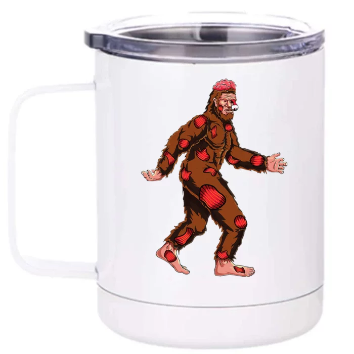 Spooky Scary Bigfoot Zombie Sasquatch Halloween Costume Cute Front & Back 12oz Stainless Steel Tumbler Cup