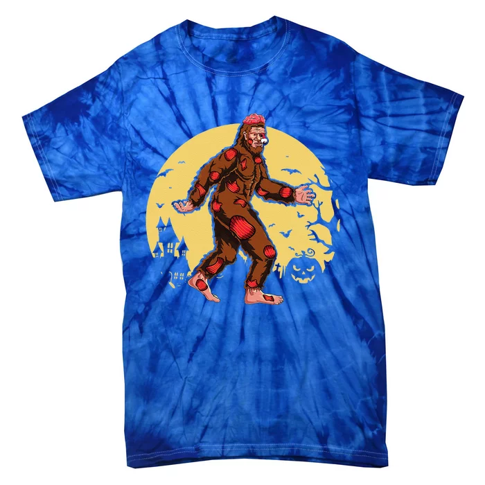 Spooky Scary Bigfoot Zombie Sasquatch Halloween Costume Tie-Dye T-Shirt