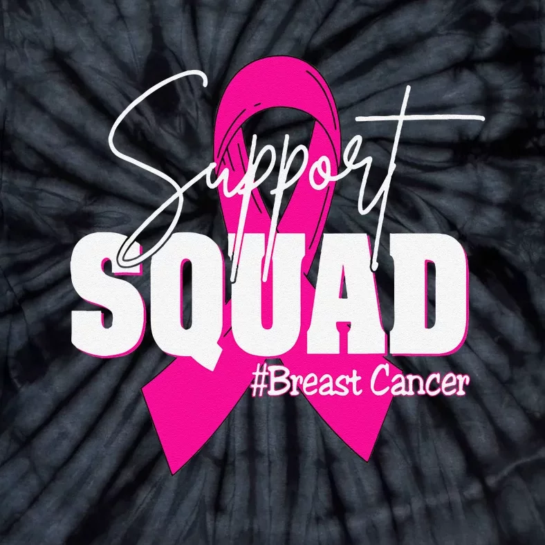 Support Squad Breast Cancer Awareness Pin.K Ribbon Tie-Dye T-Shirt