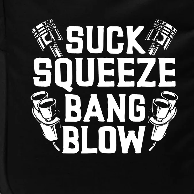 Suck Squeeze Bang Blow Funny Mechanic Impact Tech Backpack