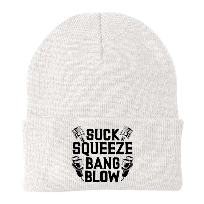 Suck Squeeze Bang Blow Funny Mechanic Knit Cap Winter Beanie