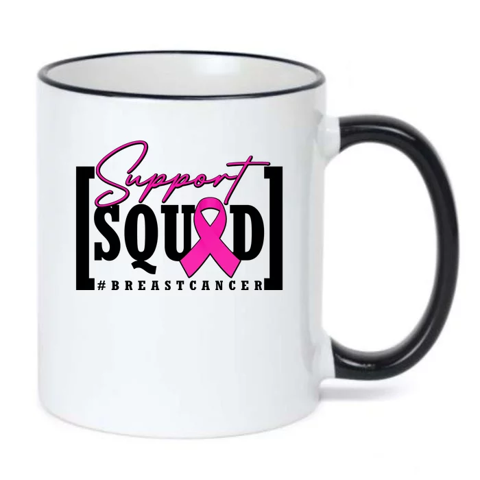 Support Squad #Breast Cancer Awareness Warrior Black Color Changing Mug