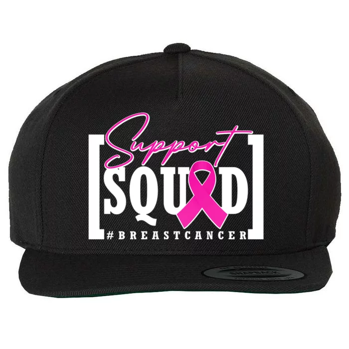 Support Squad #Breast Cancer Awareness Warrior Wool Snapback Cap