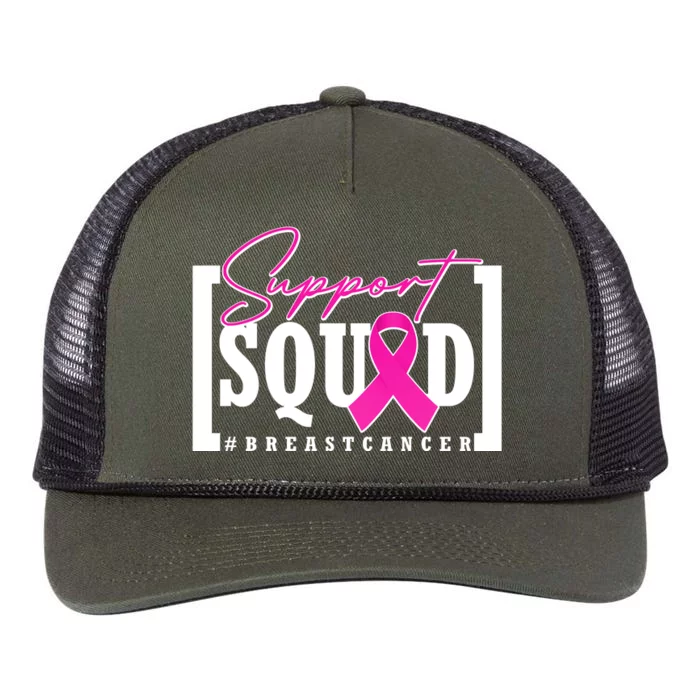 Support Squad #Breast Cancer Awareness Warrior Retro Rope Trucker Hat Cap