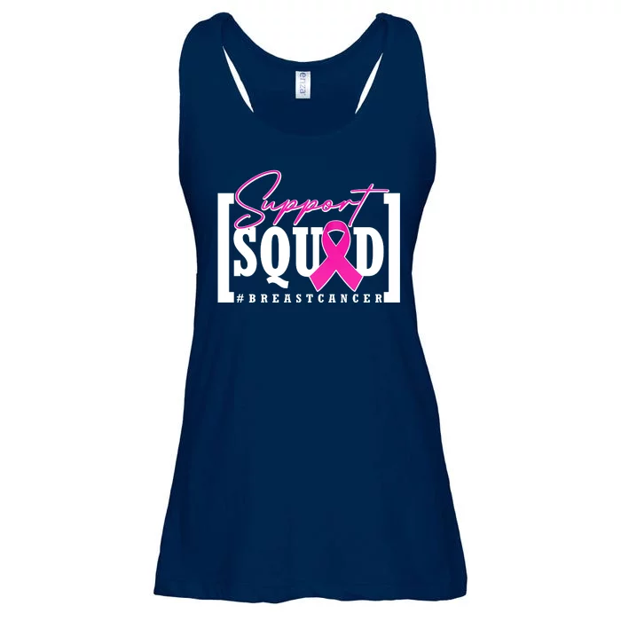 Support Squad #Breast Cancer Awareness Warrior Ladies Essential Flowy Tank