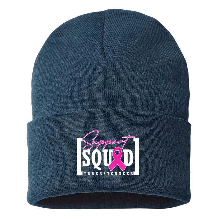 Support Squad #Breast Cancer Awareness Warrior Sustainable Knit Beanie