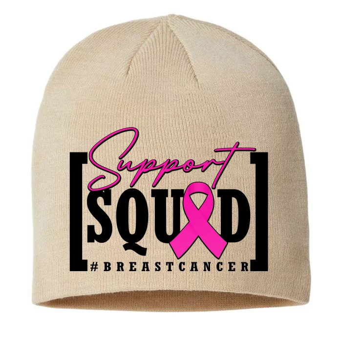 Support Squad #Breast Cancer Awareness Warrior 8 1/2in Sustainable Knit Beanie