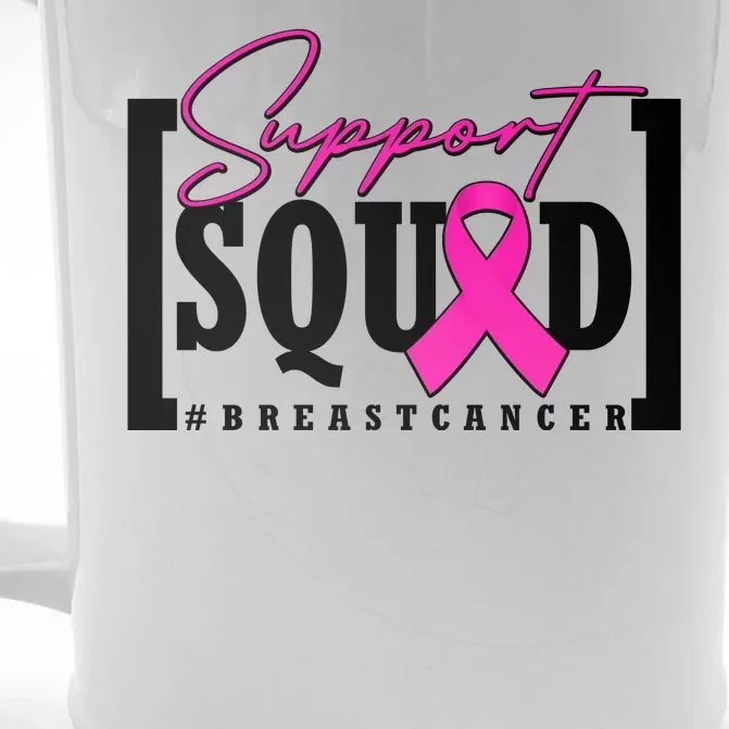 Support Squad #Breast Cancer Awareness Warrior Front & Back Beer Stein