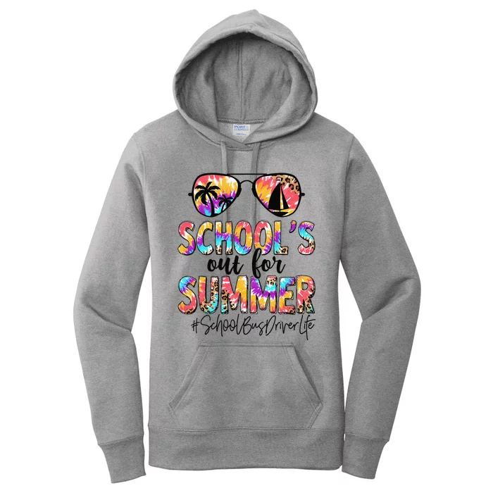 Summer School Bus Driver Day Out For Summer Tie Dye Women's Pullover Hoodie