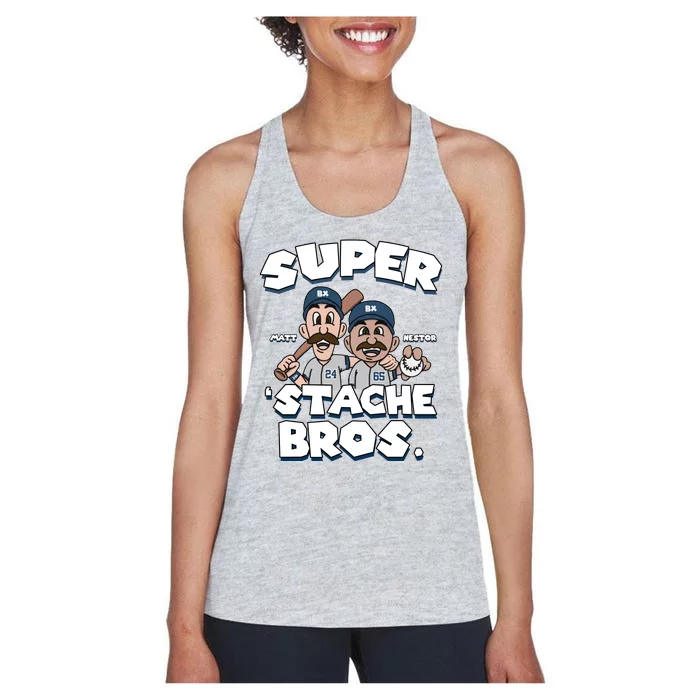 Super Stache Bros Women's Racerback Tank