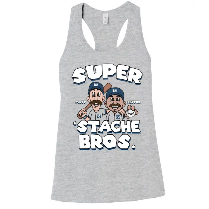 Super Stache Bros Women's Racerback Tank