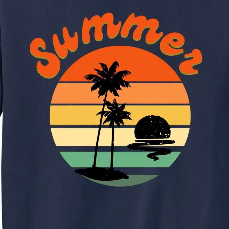 Summer Sunset Beach Retro Vacation Sweatshirt