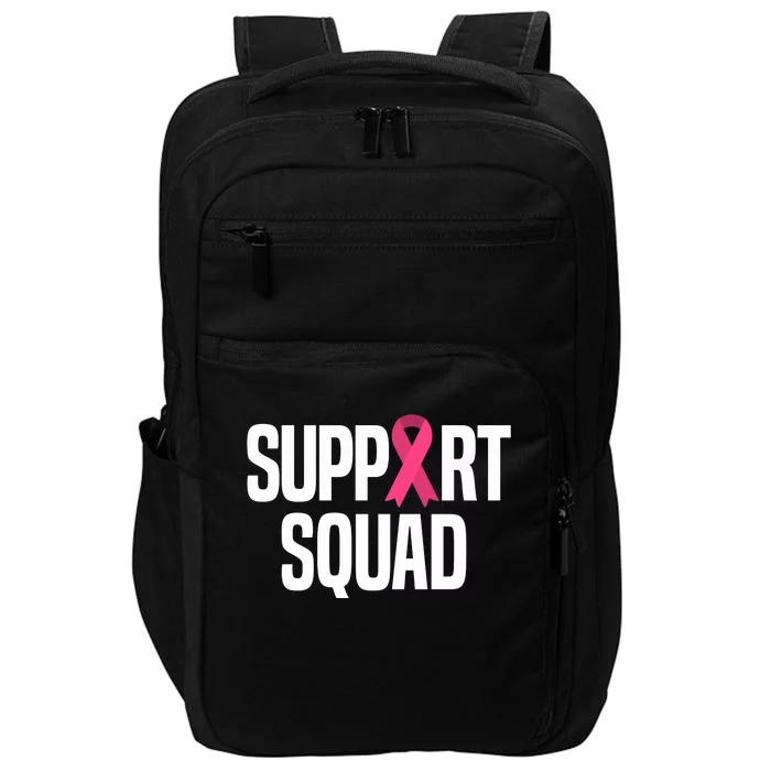 Support Squad Breast Cancer Awareness Ribbon Impact Tech Backpack