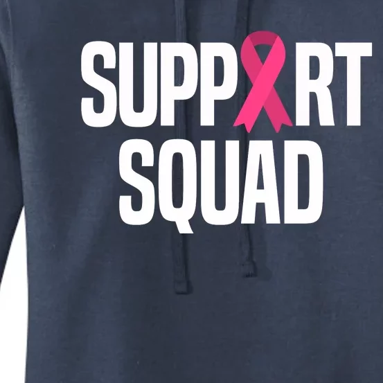 Support Squad Breast Cancer Awareness Ribbon Women's Pullover Hoodie