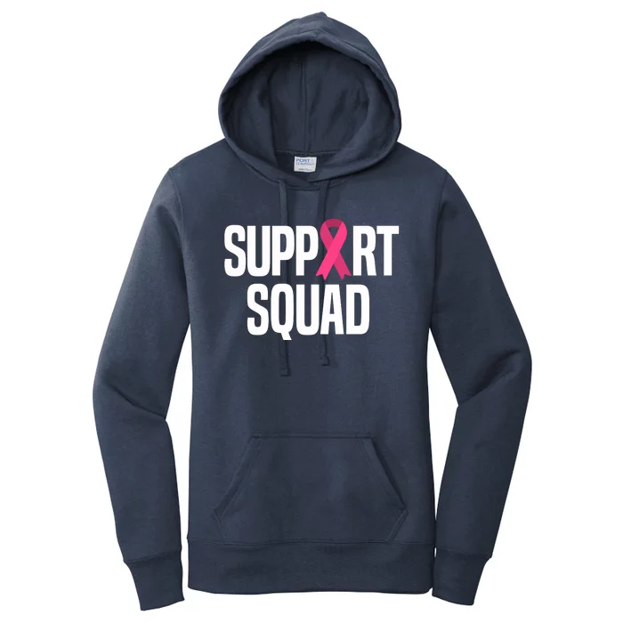 Support Squad Breast Cancer Awareness Ribbon Women's Pullover Hoodie