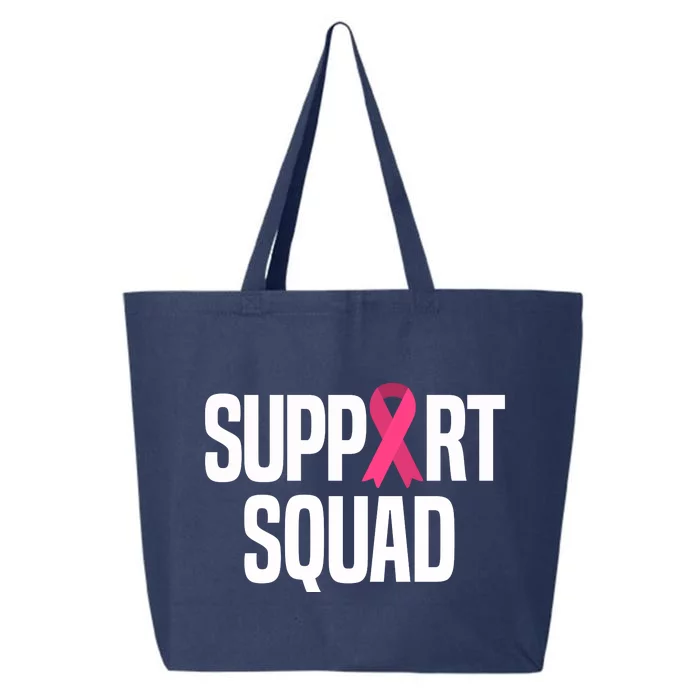 Support Squad Breast Cancer Awareness Ribbon 25L Jumbo Tote