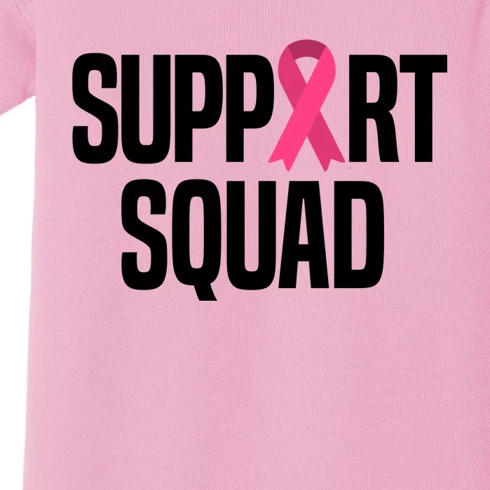 Support Squad Breast Cancer Awareness Ribbon Baby Bodysuit