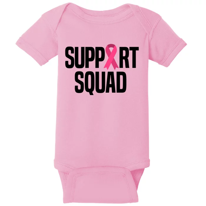 Support Squad Breast Cancer Awareness Ribbon Baby Bodysuit