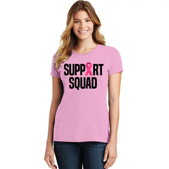 Support Squad Breast Cancer Awareness Ribbon Women's T-Shirt