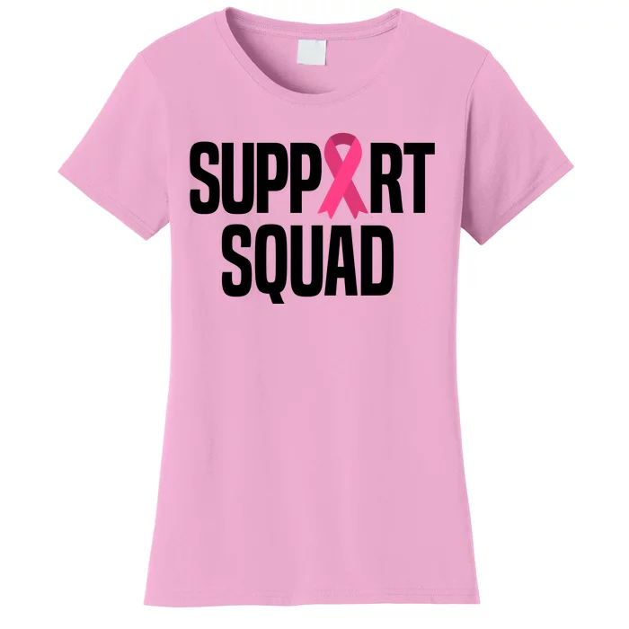 Support Squad Breast Cancer Awareness Ribbon Women's T-Shirt