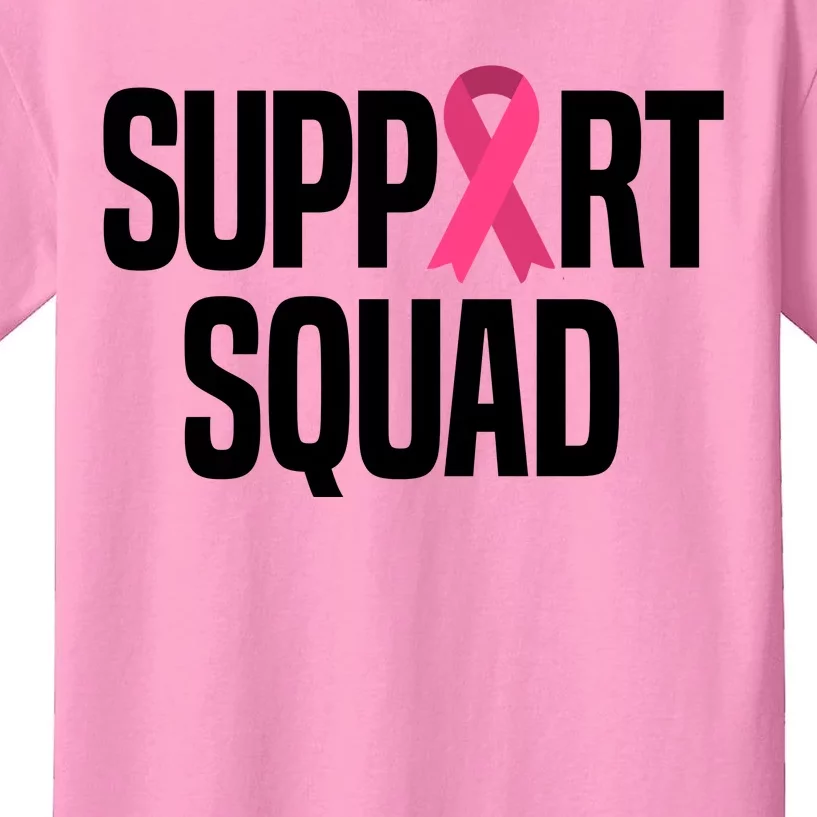 Support Squad Breast Cancer Awareness Ribbon Kids T-Shirt