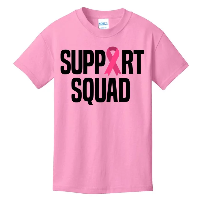 Support Squad Breast Cancer Awareness Ribbon Kids T-Shirt