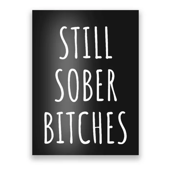 Still Sober Bitches Funny Sobriety Poster