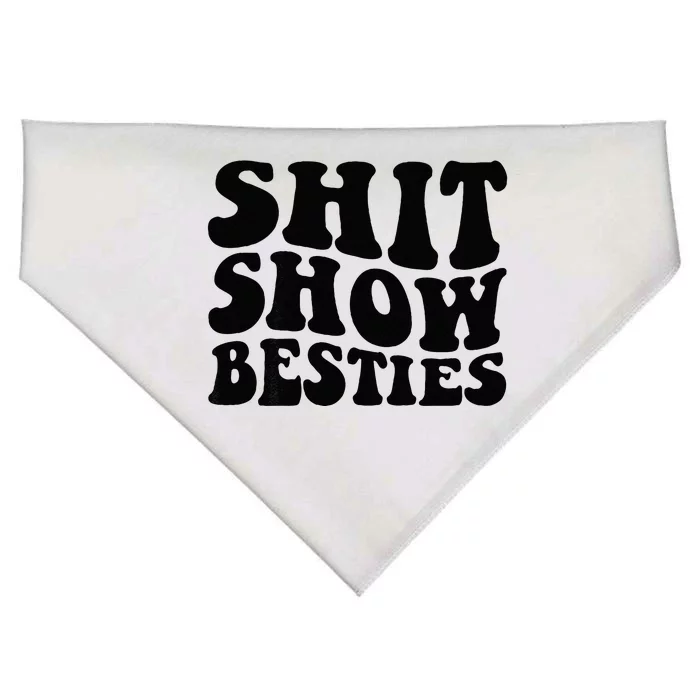 Shit Show Besties On Back USA-Made Doggie Bandana