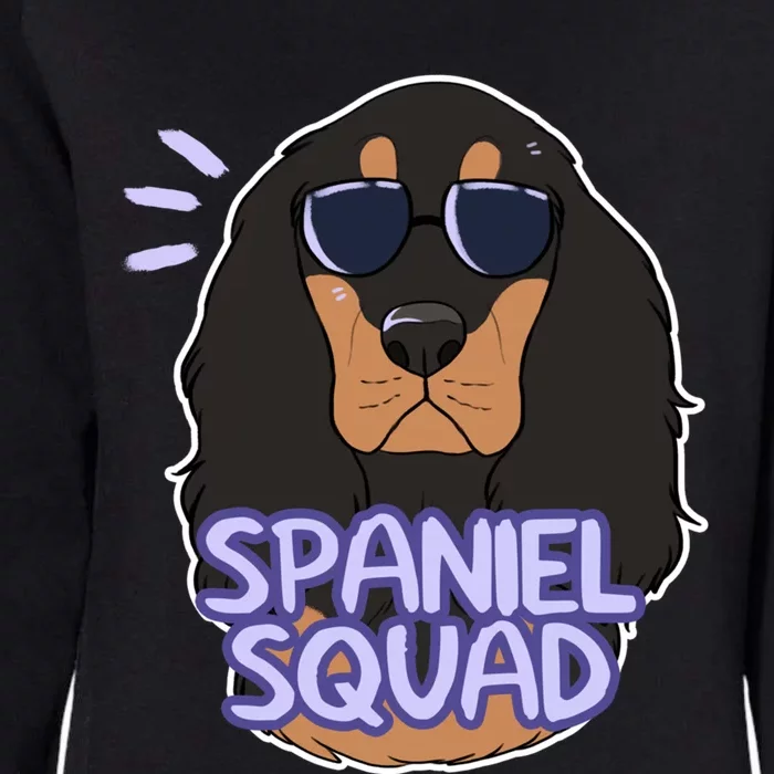 Spaniel Squad (Black And Tan) Womens California Wash Sweatshirt