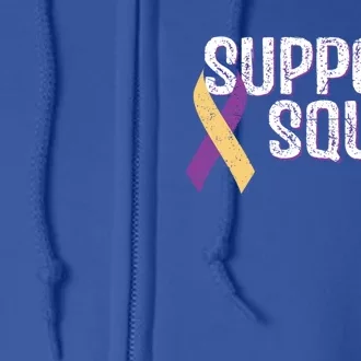 Support Squad Bladder Cancer Awareness Funny Gift Full Zip Hoodie