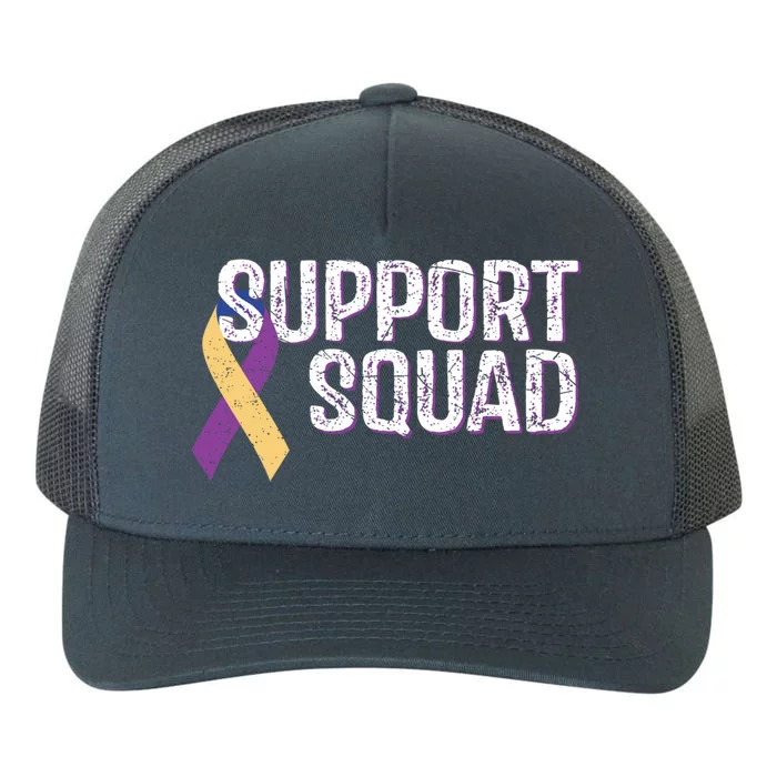 Support Squad Bladder Cancer Awareness Funny Gift Yupoong Adult 5-Panel Trucker Hat