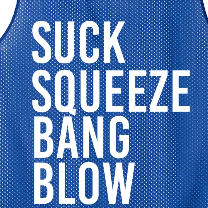 Suck Squeeze Bang Blow Funny Mechanic Car Piston Engine Gift Mesh Reversible Basketball Jersey Tank