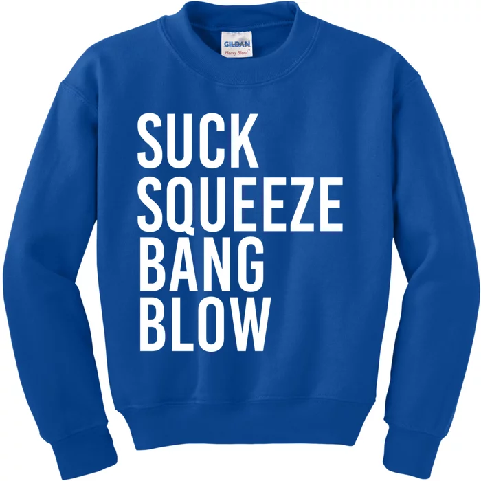 Suck Squeeze Bang Blow Funny Mechanic Car Piston Engine Gift Kids Sweatshirt