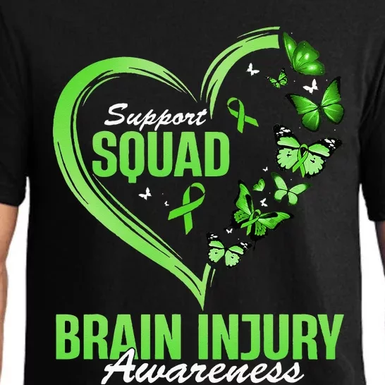 Support Squad Brain Injury Awareness Butterfly Heart Pajama Set