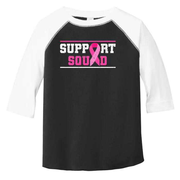 Support Squad Breast Cancer Awareness Pink Ribbon Toddler Fine Jersey T-Shirt