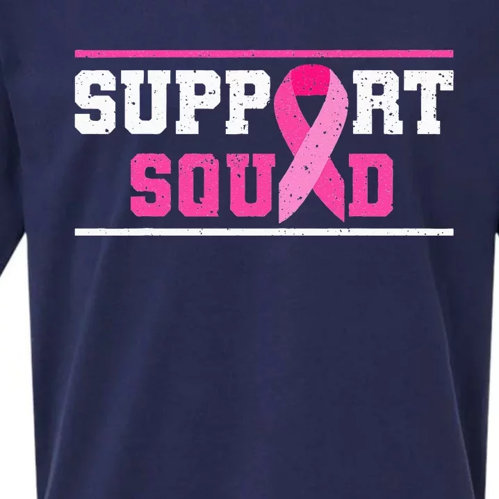 Support Squad Breast Cancer Awareness Pink Ribbon Sueded Cloud Jersey T-Shirt