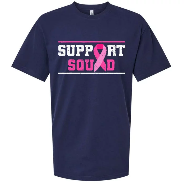 Support Squad Breast Cancer Awareness Pink Ribbon Sueded Cloud Jersey T-Shirt