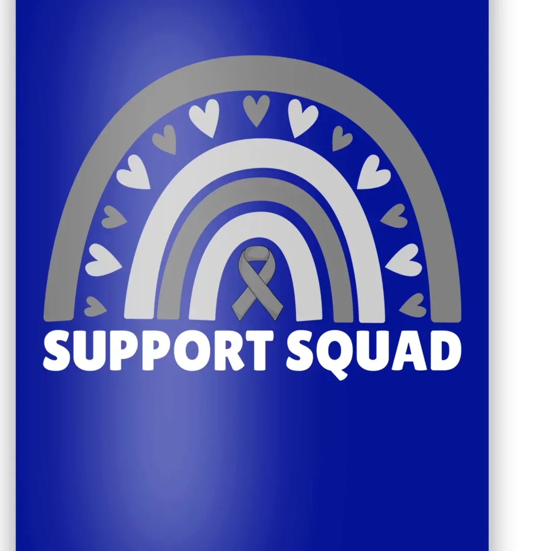 Support Squad Brain Cancer Brain Tumor Awareness Rainbow Gift Poster