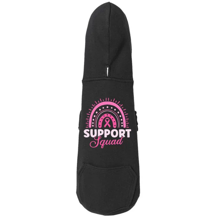 Support Squad Breast Cancer Warrior Doggie 3-End Fleece Hoodie