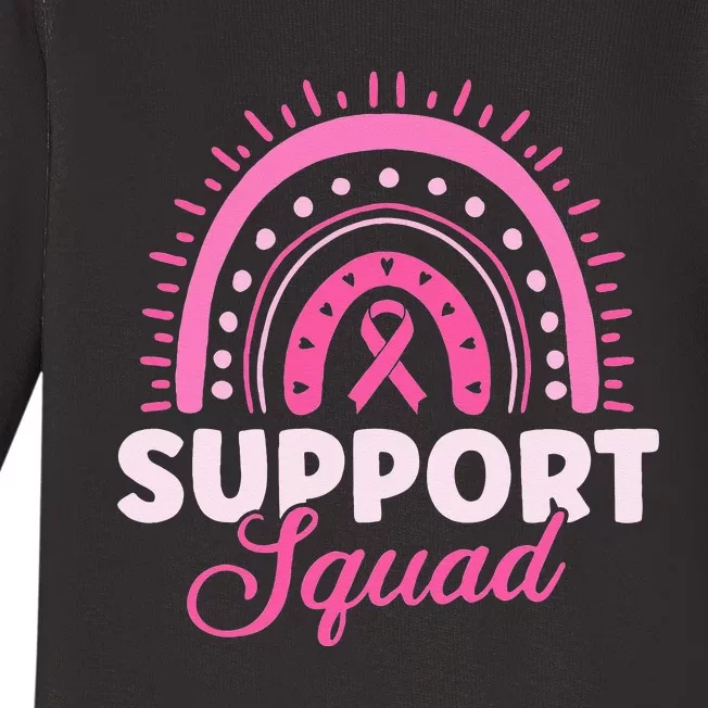 Support Squad Breast Cancer Warrior Baby Long Sleeve Bodysuit