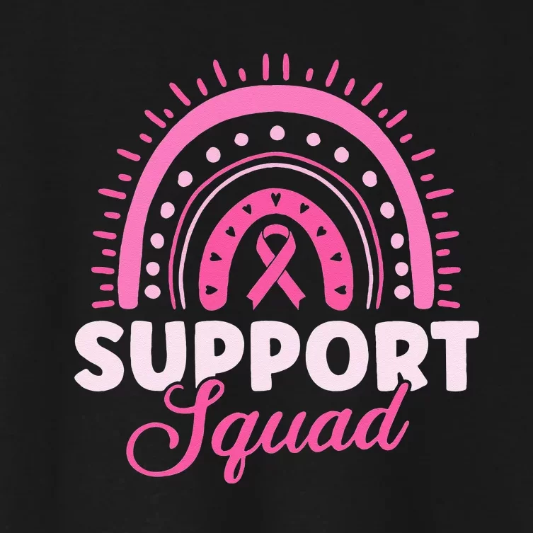 Support Squad Breast Cancer Warrior Women's Crop Top Tee