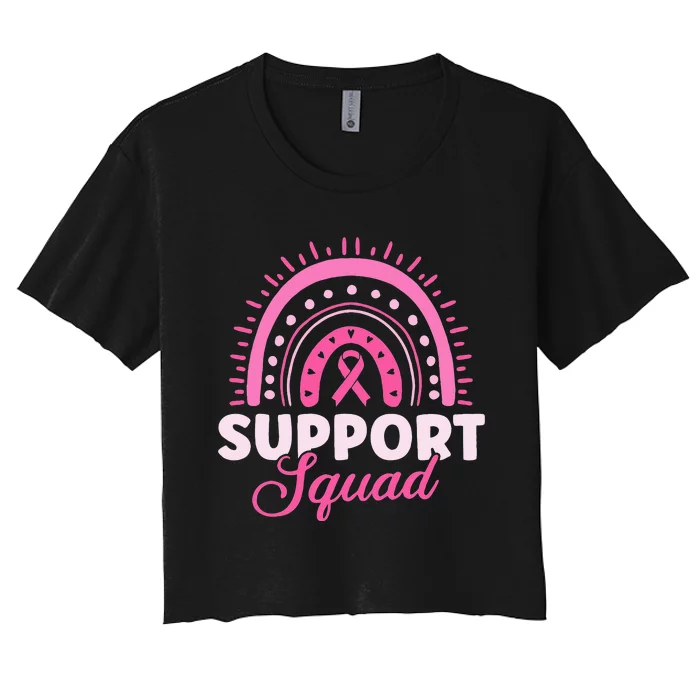 Support Squad Breast Cancer Warrior Women's Crop Top Tee