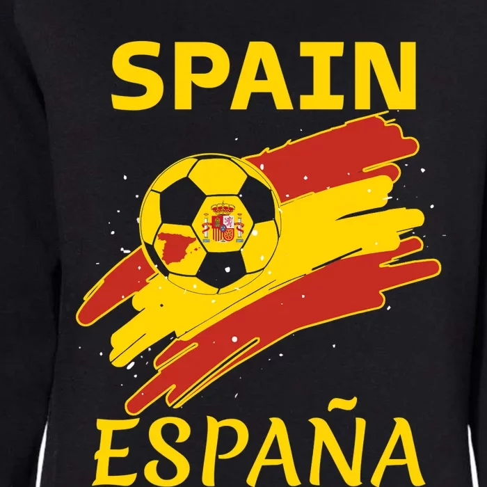 Spain Soccer Ball Flag Womens California Wash Sweatshirt