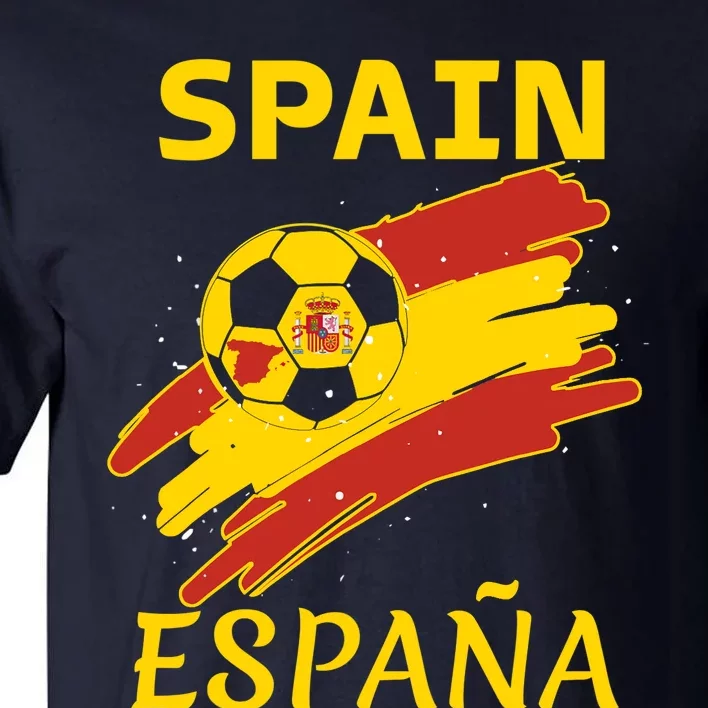 Spain Soccer Ball Flag Tall T-Shirt