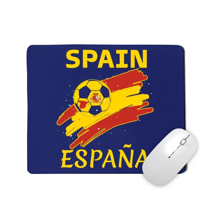 Spain Soccer Ball Flag Mousepad