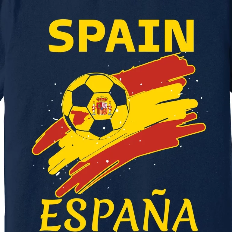 Spain Soccer Ball Flag Premium T-Shirt