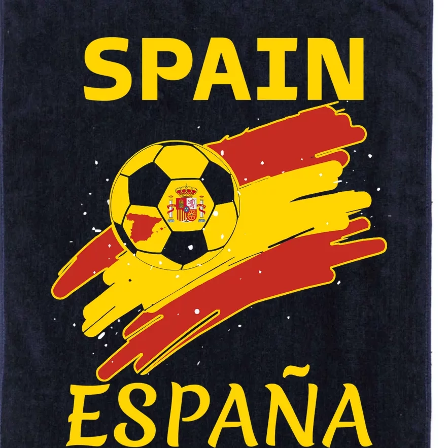 Spain Soccer Ball Flag Platinum Collection Golf Towel